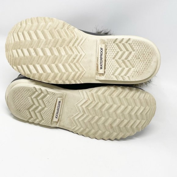 Sorel Womens Joan of Arctic Black Leather Lace up Rubber Bottom Boots Size 9 - Picture 9 of 13